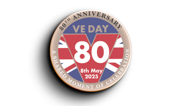 VE Day 80 Official Lapel Badge