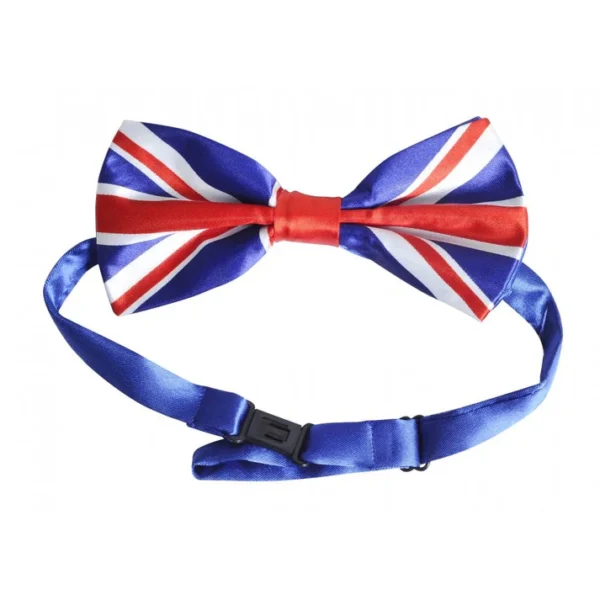 Union Jack Satin Bow Tie