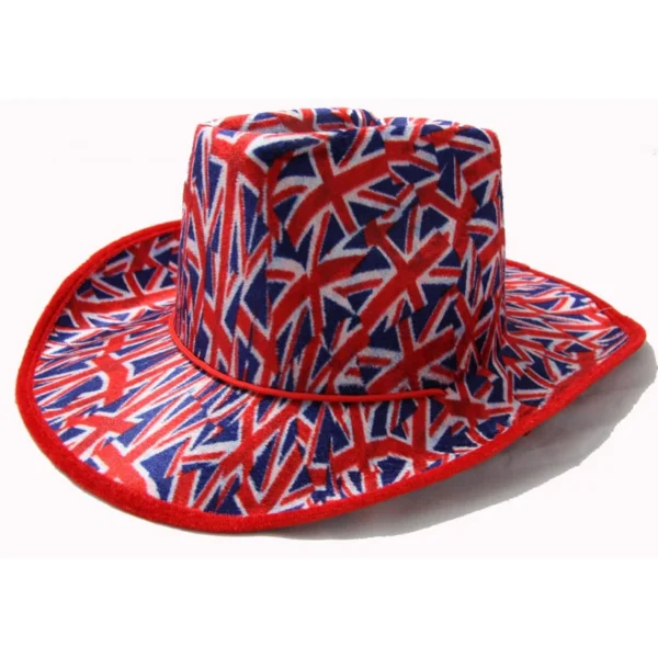 Union Jack Stetson Hat - cowboy hat