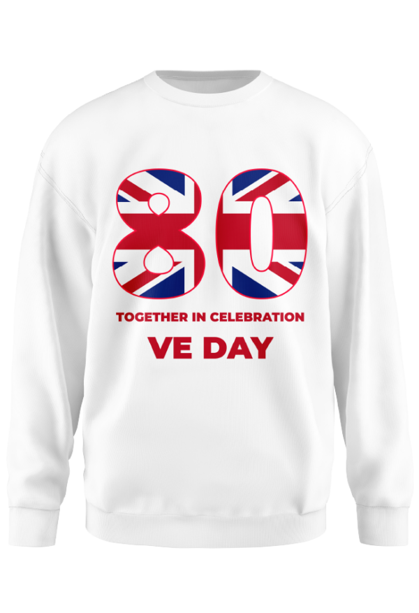 VE80 Sweatshirt 03 Union Flag 80 White