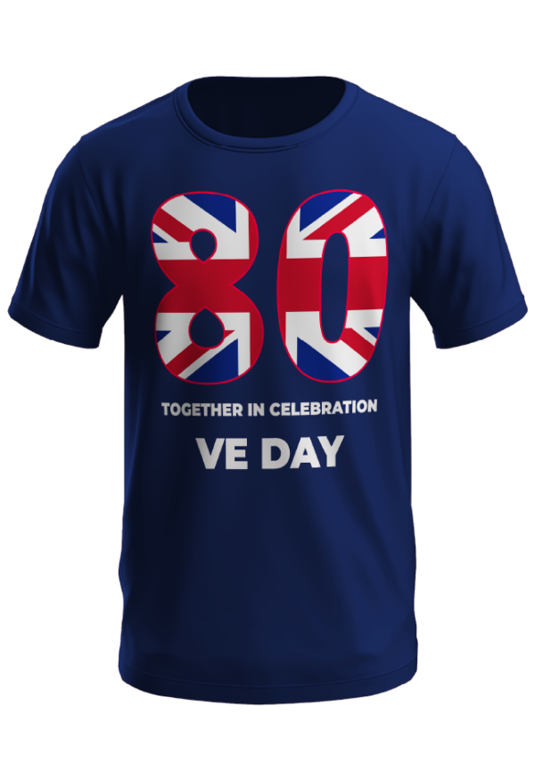 VE80 T-Shirt 03 Union Flag 80 Blue