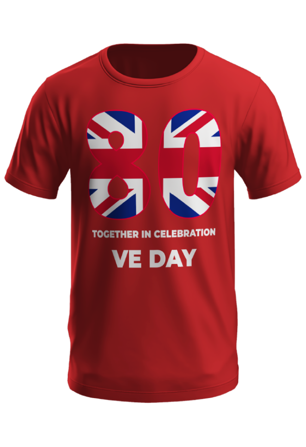 VE80 T-Shirt 03 Union Flag 80 Red