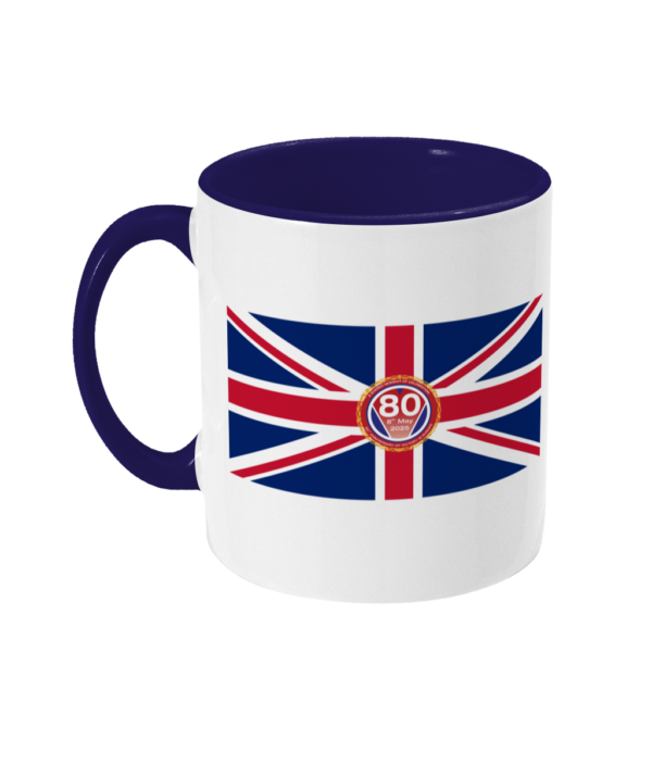 VE80 Mug with union Flag Blue