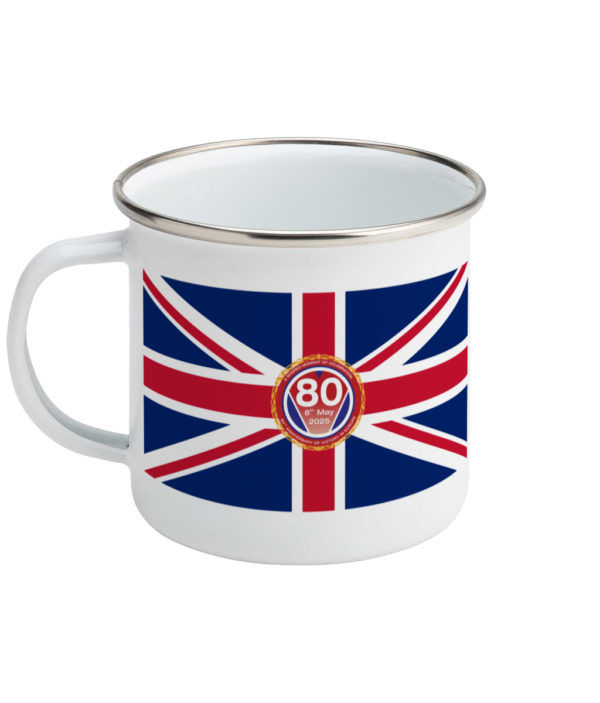 VE80 Enamel Mug with Union Flag