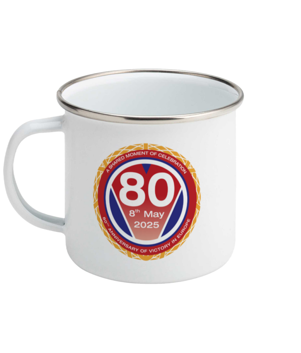 VE80 Enamel Mug with VE80 Logo